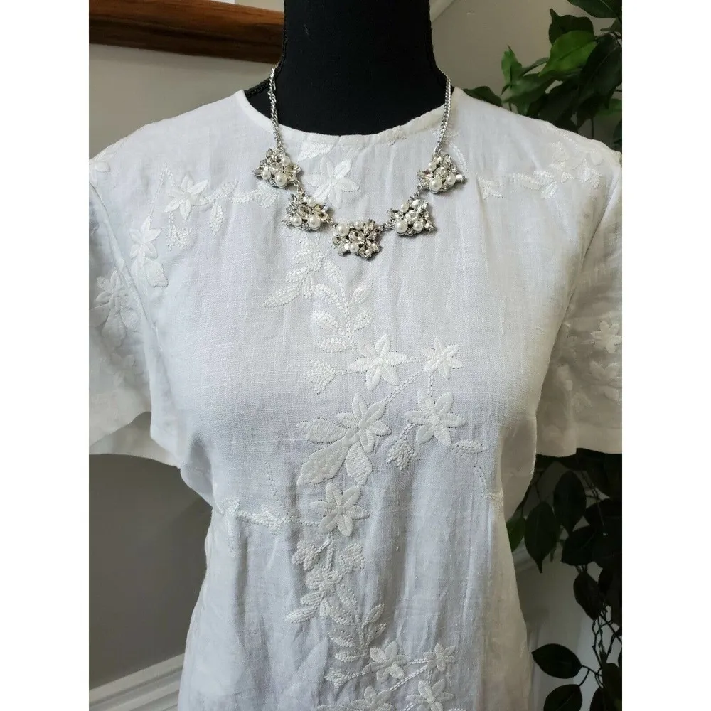 Zara 100% Polyester Crew Neck Short Sleeve Dress - Image 2