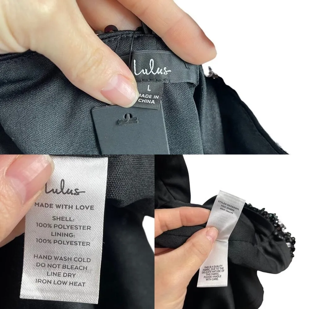 NWT Lulus Force of Fashion Black Backless Sequin Dress - Image 12