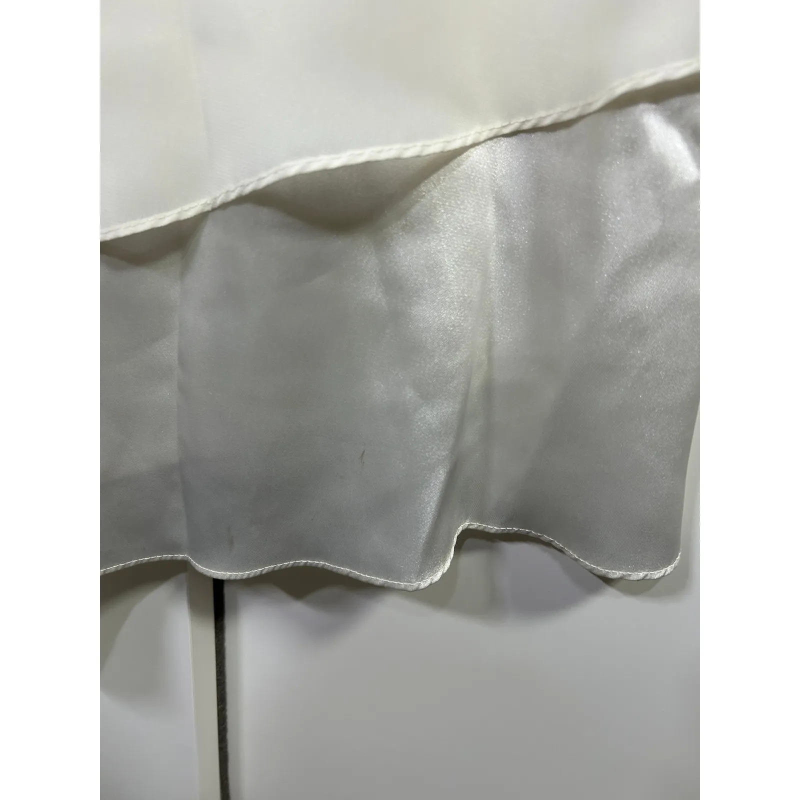 David’s Bridal Ivory Ruffle Gown Size 8 Chiffon Formal Wedding Guest‎ Dress - Image 13