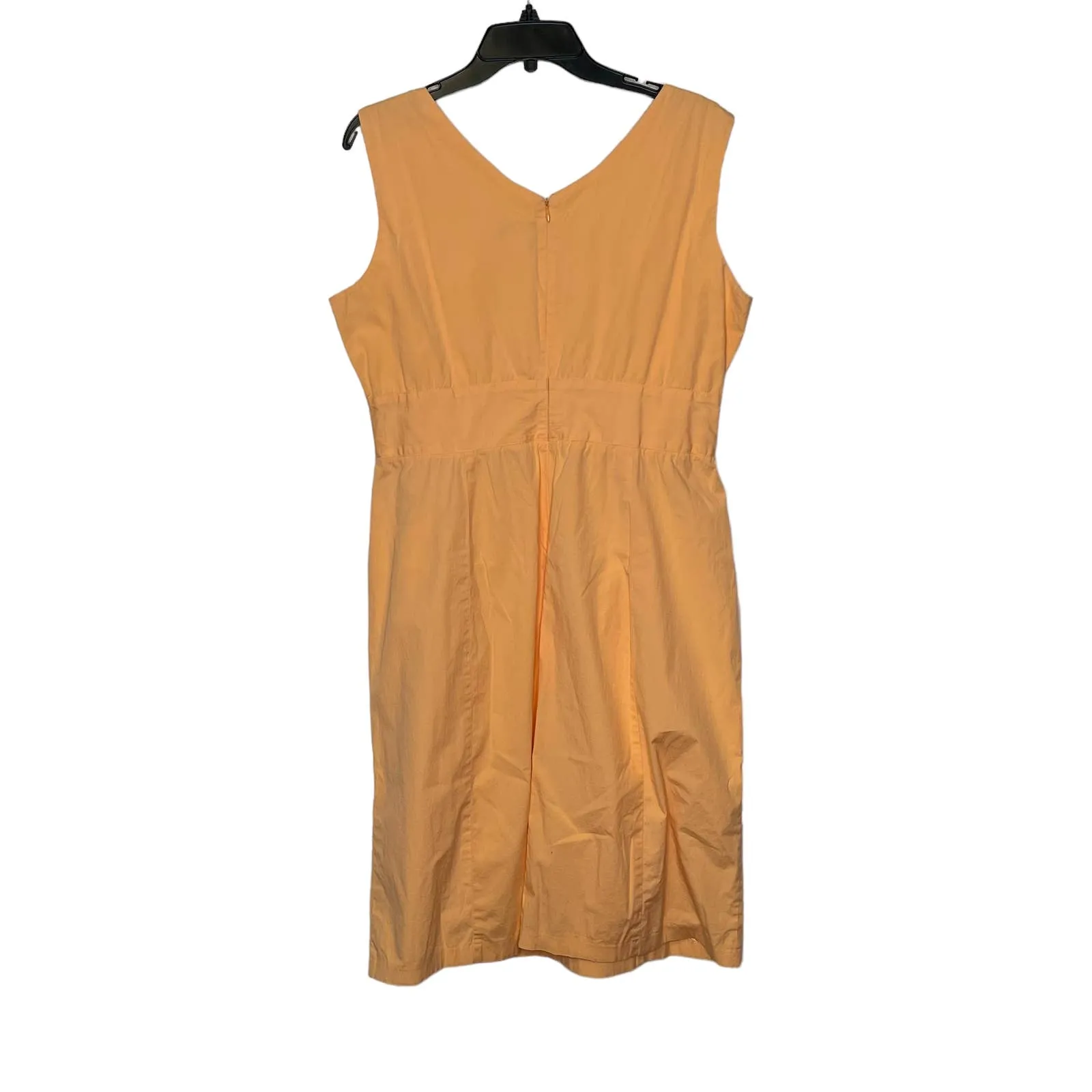 Gap Tank Dress Size 14 Orange Cotton Stretch Blend Womens Back‎ Zip Sleeveless - Image 6