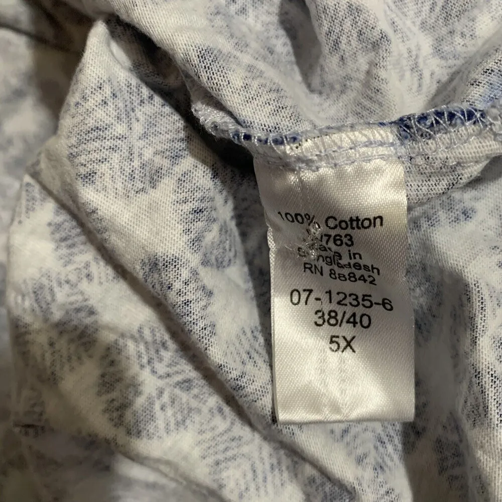 Woman Within Womens Plus Size 38/40 5X Multicolor Print Cotton Tunic Top Blouse - Image 6