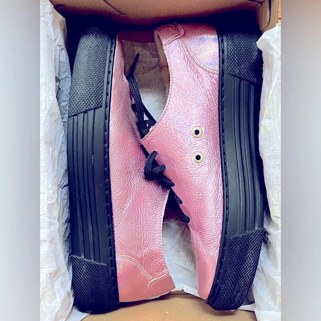 Worn once! RV Collection Leather Sneakers, size 38 Pink - Image 8