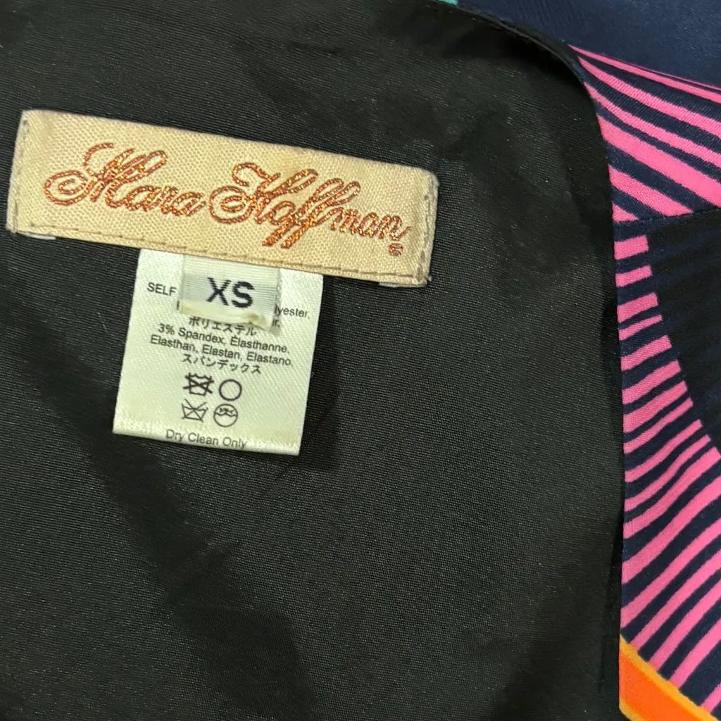 Mara Hoffman XS Multicolor Sleeveless Scoop Neck Dress Vibrant Geometric Print - Image 5