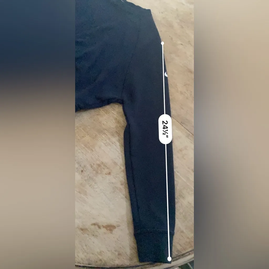 Nike Women’s Sz M Black Crop Long‎ Sleeve Just Do It Training Sweatshirt - Image 15