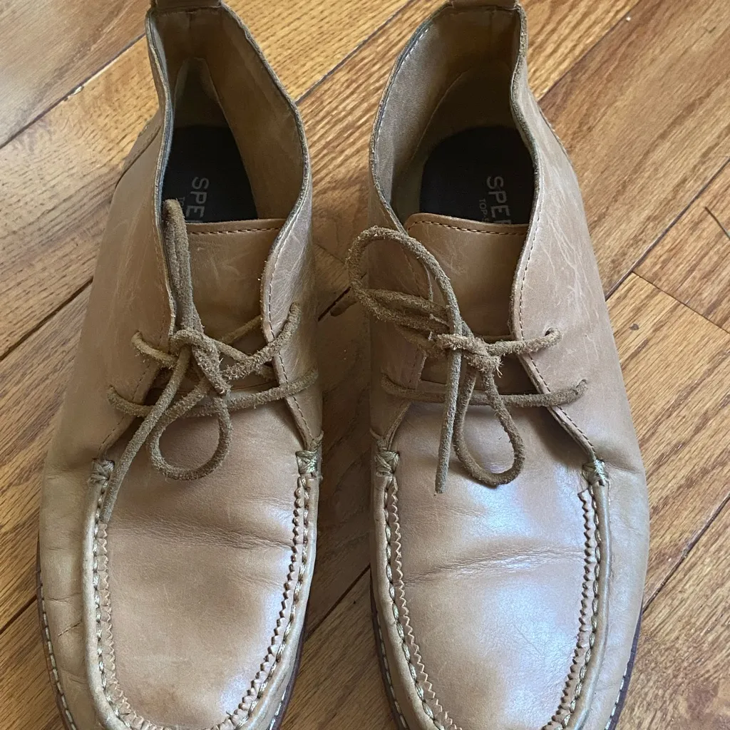 Women's Sperry Top-Sider Saltash Mid Sand Leather Ankle Boots‎ STS82112 Size 8 - Image 2