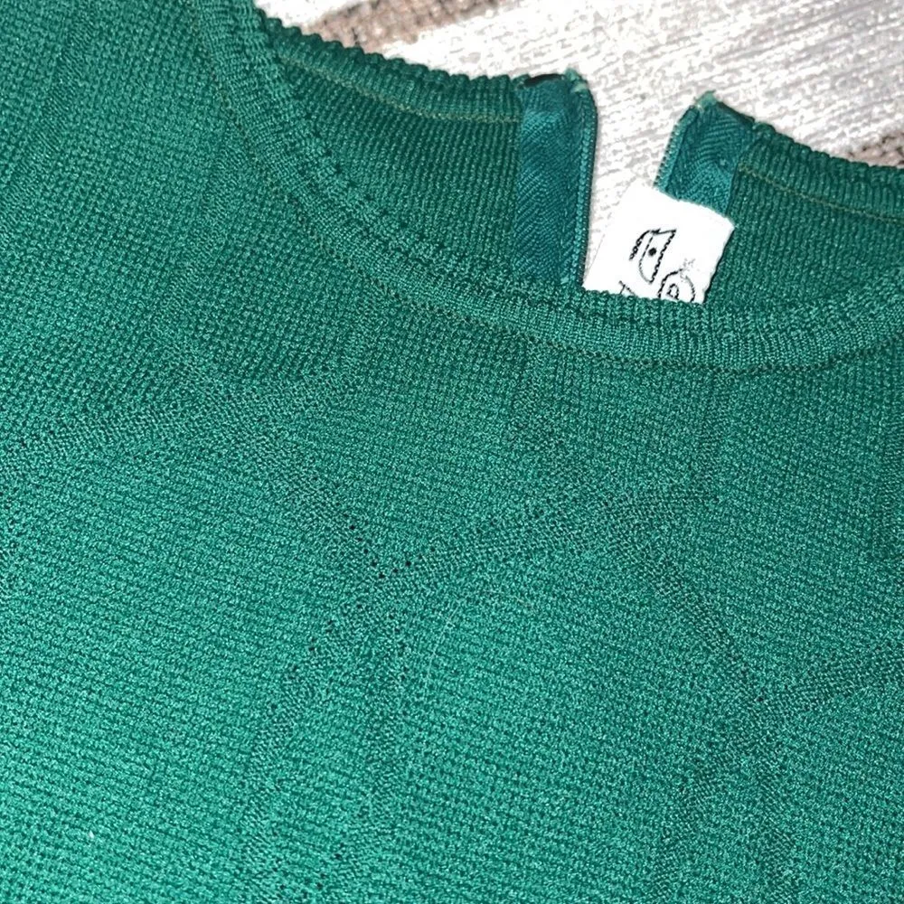 Vintage Emerald Green Acrylic Sweater Euro 40 Green Size undefined - Image 11