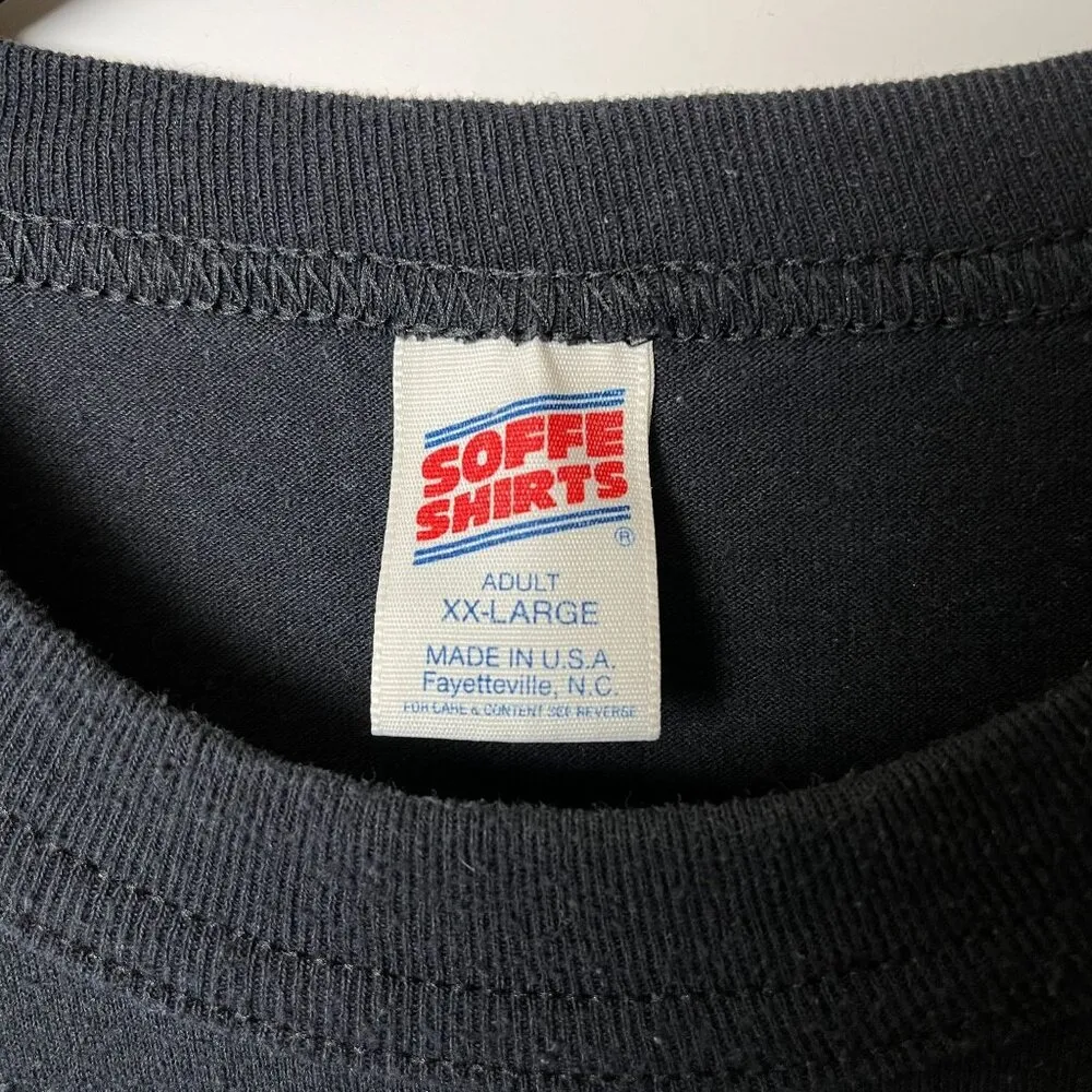 Vintage 90s Bawidamann Blades T Shirt Black XXL 2XL USA Graphic Tee Cotton Solid Size undefined - Image 10