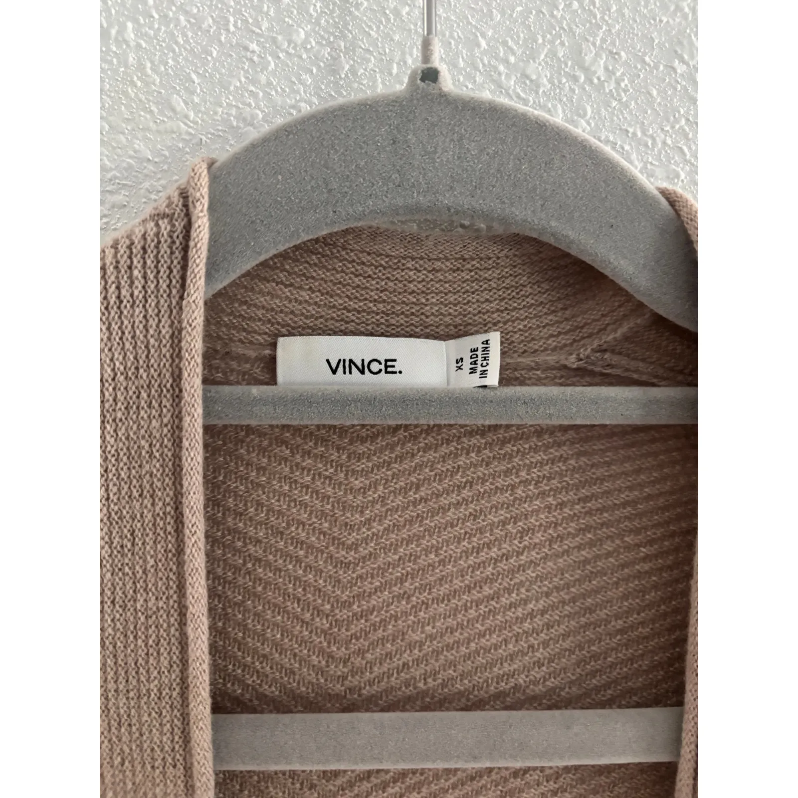 Vince Cashmere Sweater Womens XS Cream Classic Regency Preppy Oversized Luxury - Image 4