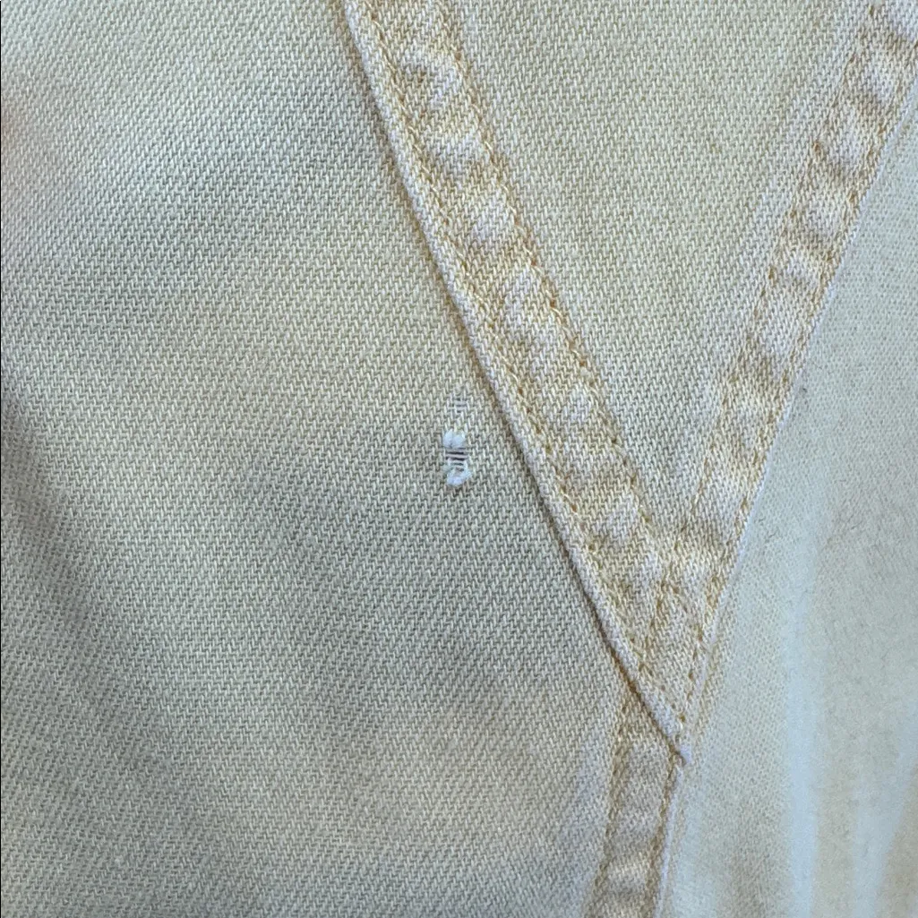 Sunny Yellow Women's embroidered shop til you drop cropped overalls L novelty Size L - Image 11