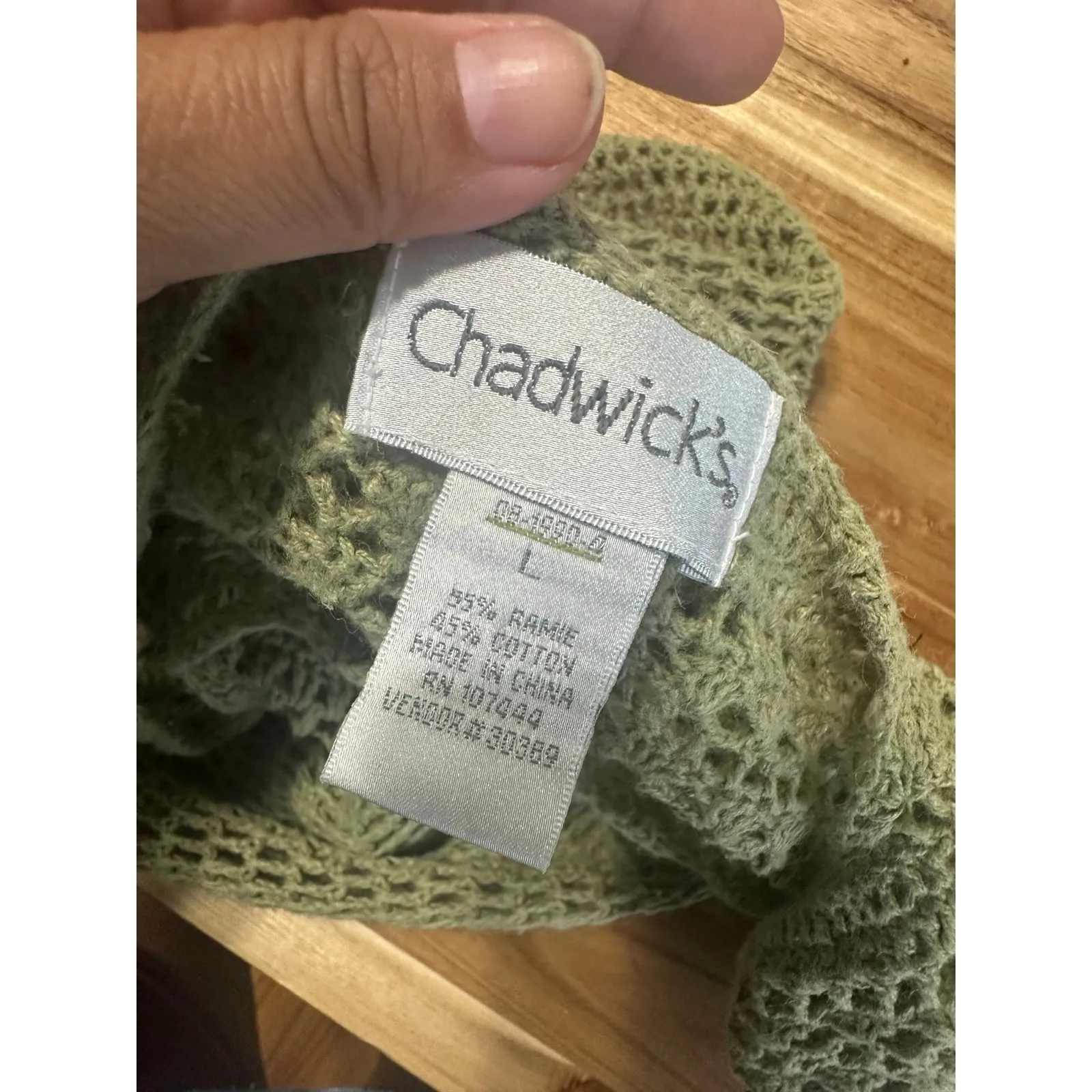 Chadwicks Green Crochet Layer Top with Scallop Hem – Boho Chic - Image 6