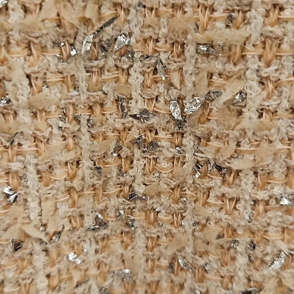 💕ST JOHN💕 Metallic Eyelash Knit Tweed Split Collar Jacket ~ Ecru 4 NWOT - Image 10