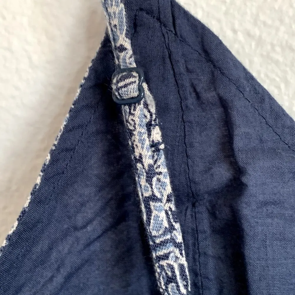 NWT American Eagle AEO Floral Crop Tank Top in Blue - Image 4