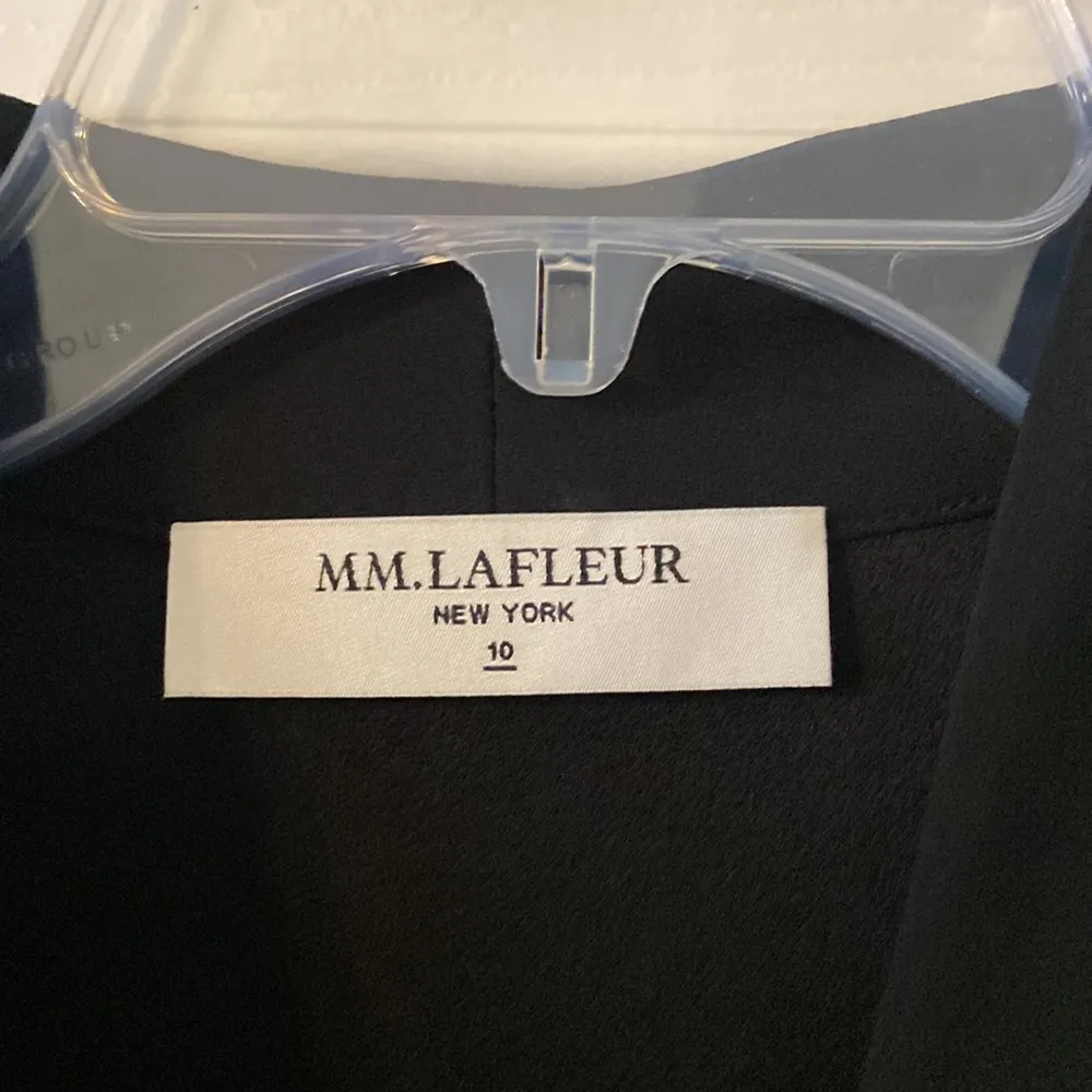 MM Lafleur Black Sheath Midi Dress V-Neck Short Sleeve size 10 length 40” - Image 2