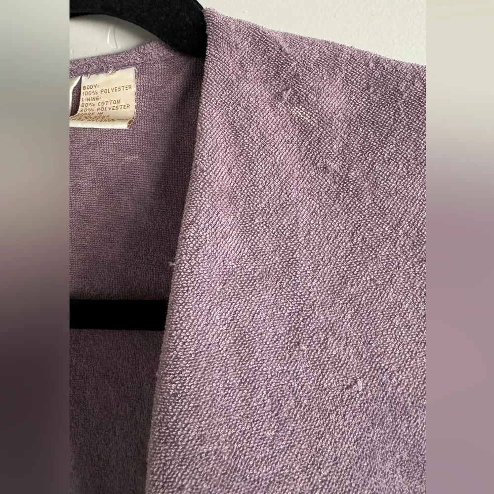 VTG gold label Victoria’s Secret robe purple foliage OSFA - Image 9