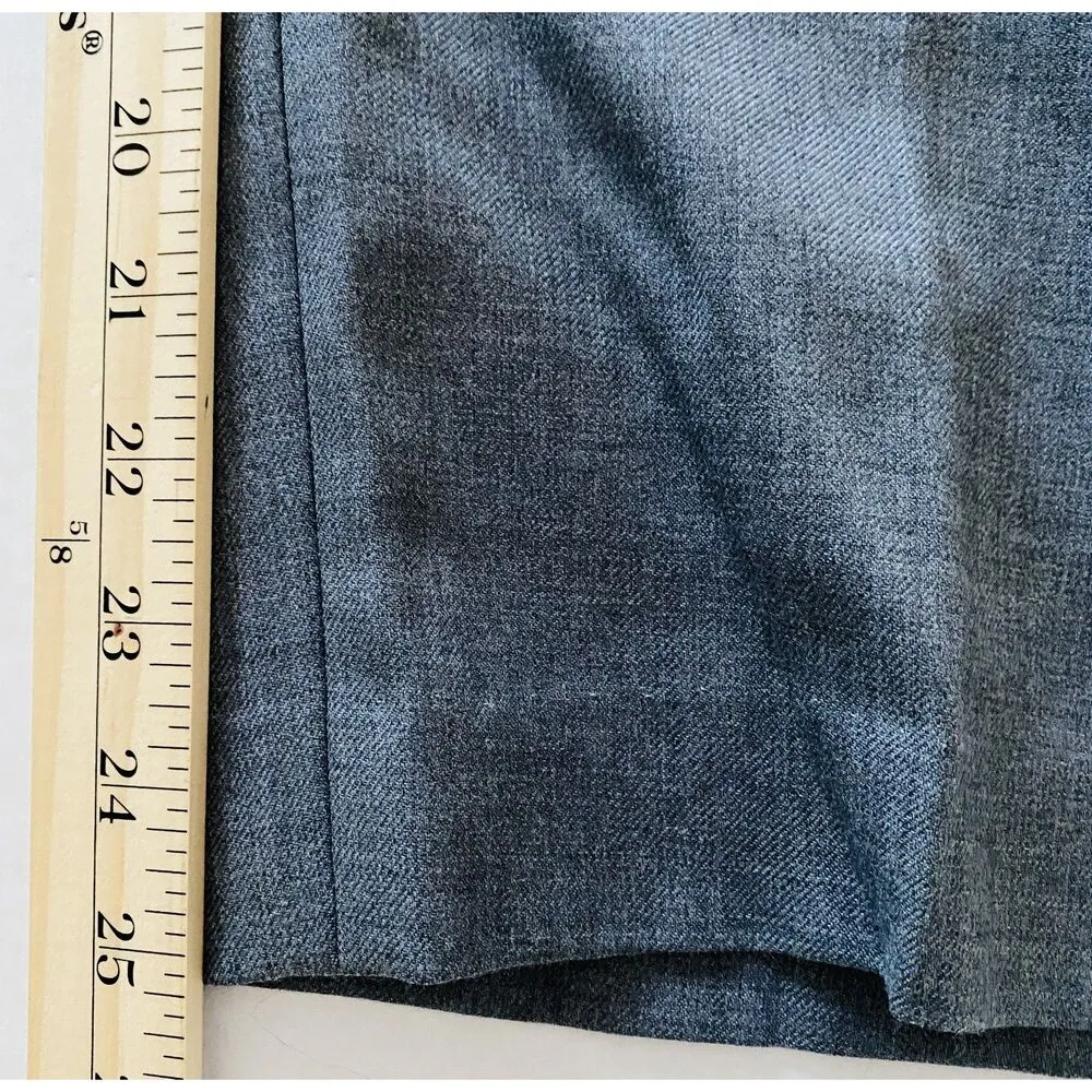 Vintage Appleseeds Gray Slacks Dress Wool Blend Pants Stretchy Waist Sz 14P - Image 10