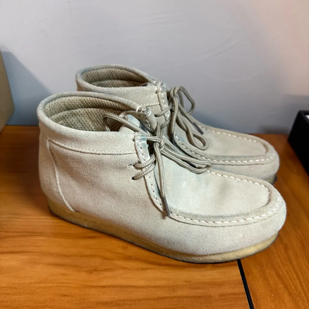 Roper Gum Sole Chukka Sand Tan Suede Lace Up Western Shoe Comfort Desert Sticker Size 8 - Image 4