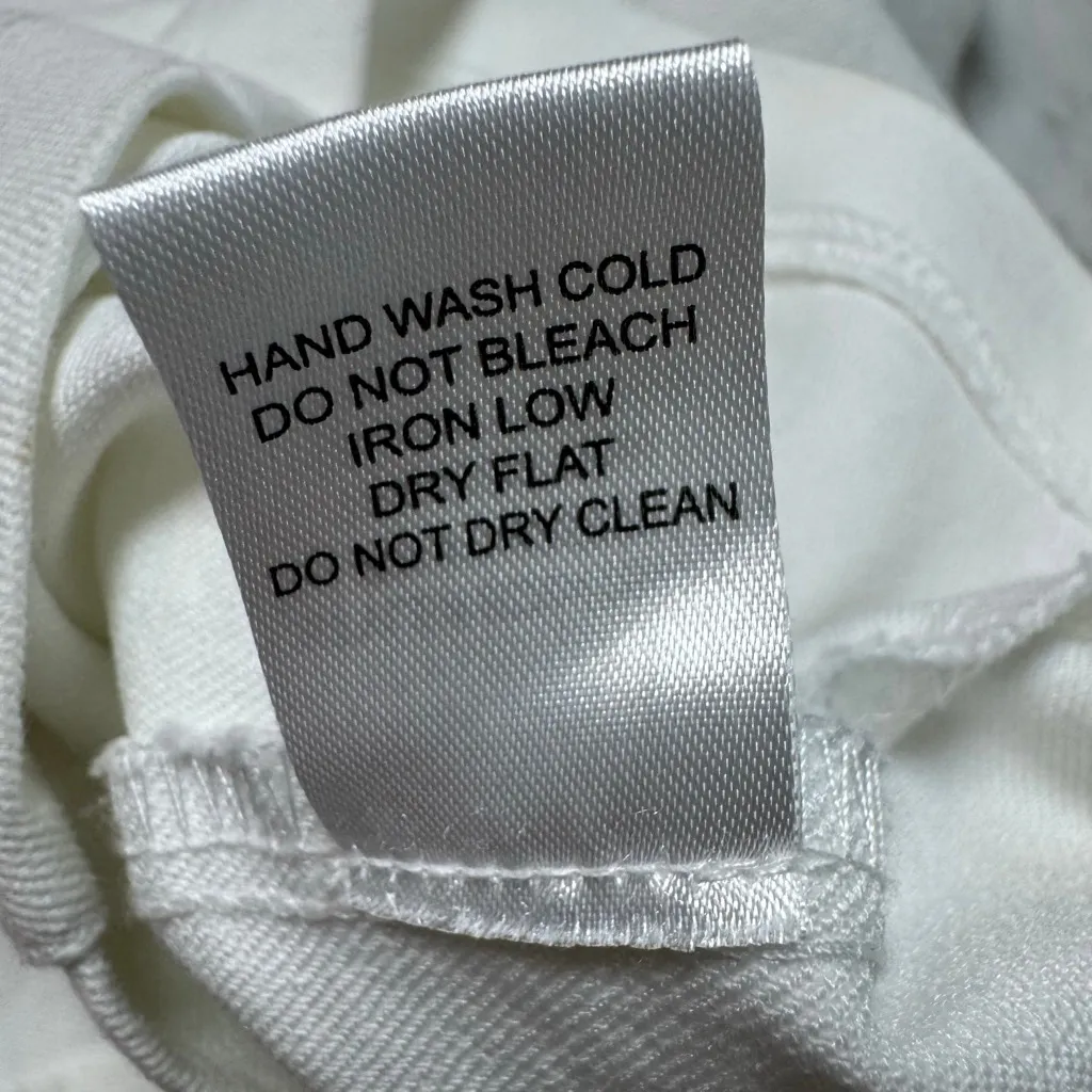 BlaShe White Stretch Denim Button Front Dress Size S - Image 5