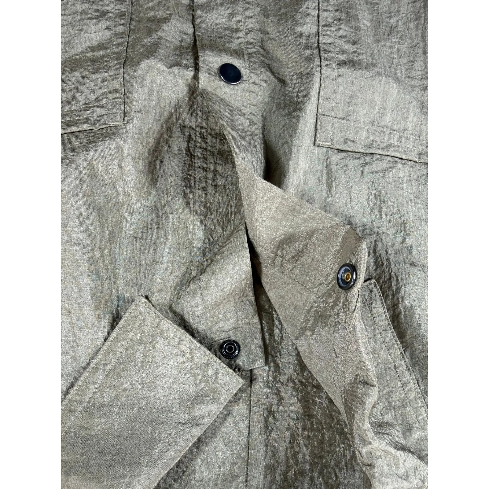 NWOT Athleta Lunar Sheen Shirt Color Brownstone Beige Shirt Top Size M Oversized - Image 7