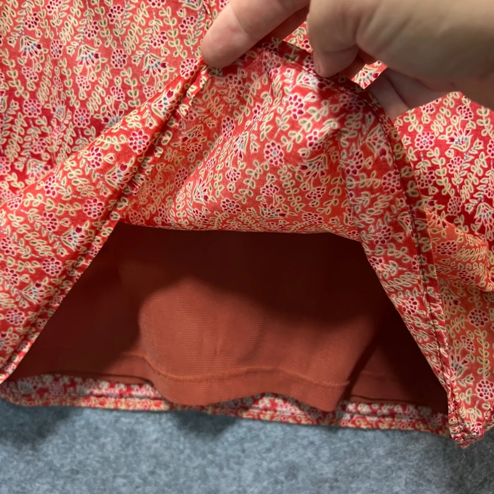 Vintage Y2K Forever‎ 21 Red Gold Brocade Skirt Women's Large Made in USA 90s - Image 4