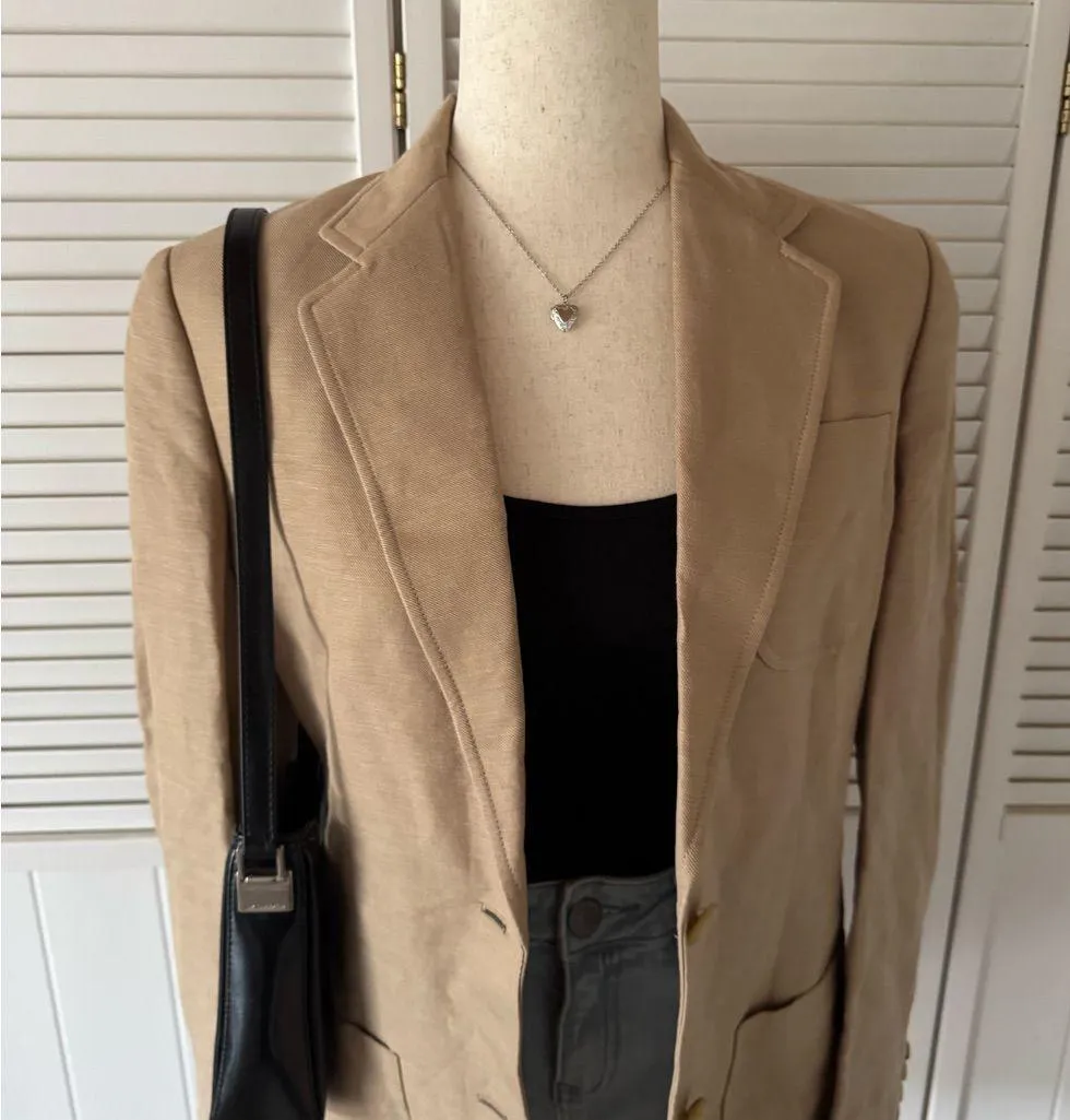 Ralph Lauren Beige Casual Linen Buttoned Blazer (NEW) - Image 6