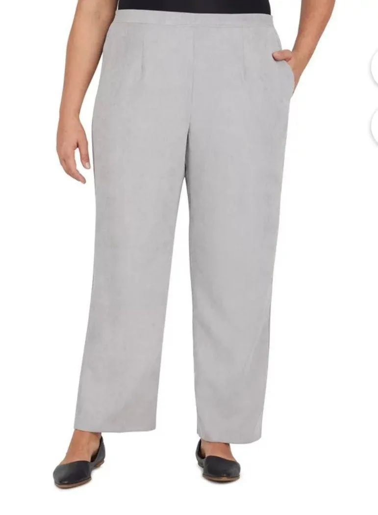 Alfred Dunner Womens Plus-Size Corduroy Pull-On Straight Leg Average Length Pant - Image 3