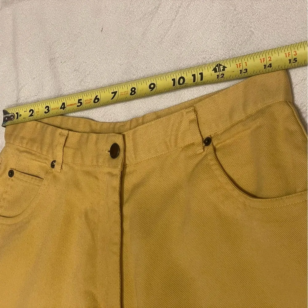 Vintage 90s Yellow High-Waisted Jorts | Baggy Skater Shorts Grunge Y2K - Image 8