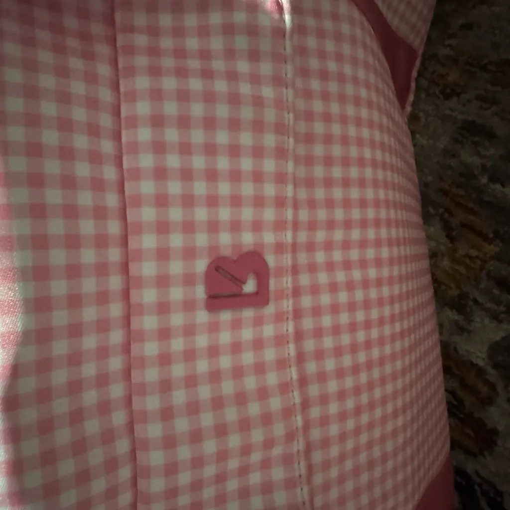 BUFFBUNNY Ultimate Pocket Duffel Bag pink gingham - Image 13