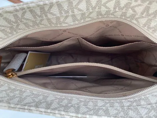 MK JST LG Messenger Leather Crossbody Bag - Image 8