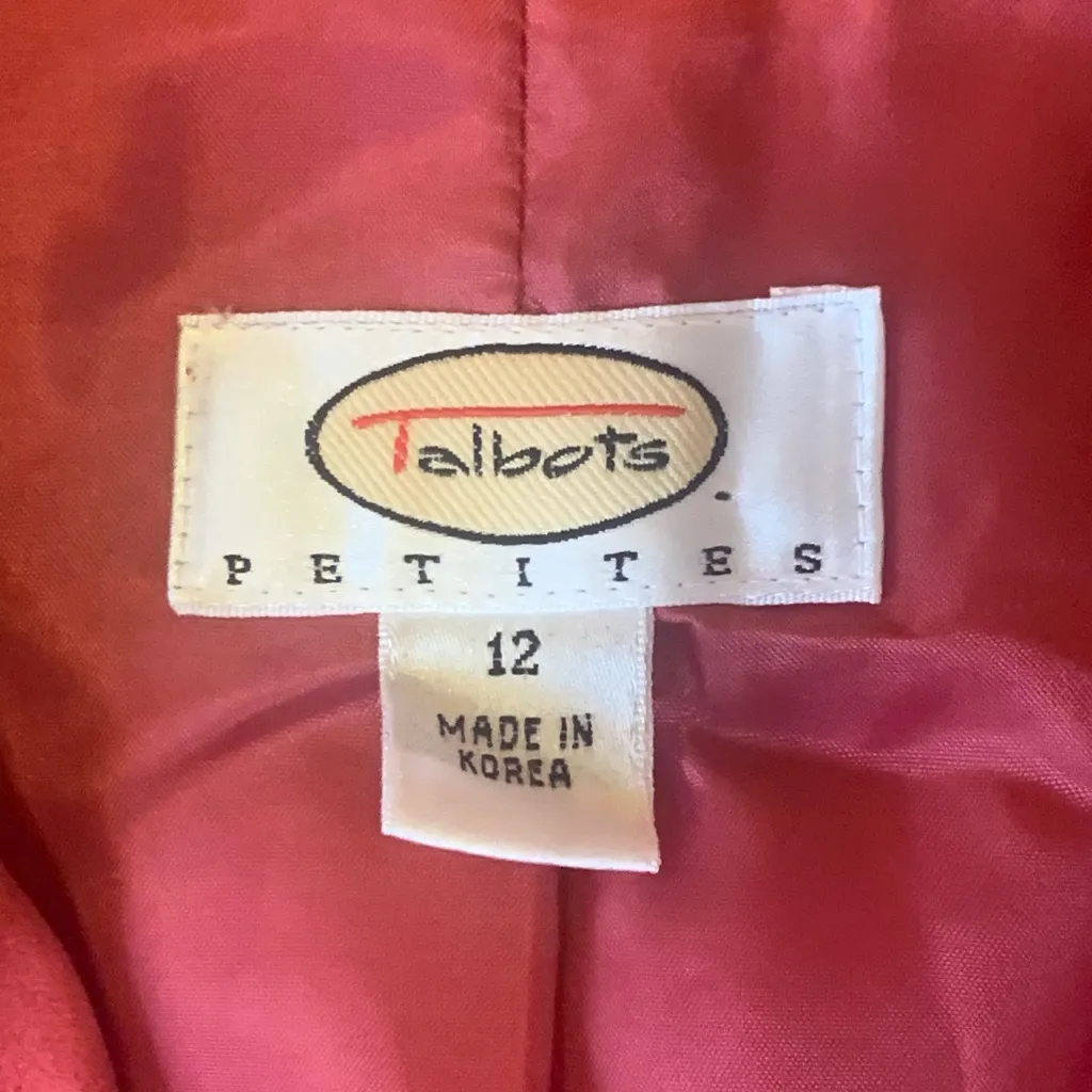 Talbots Rose Pink Blazer 12 Petite - Image 2