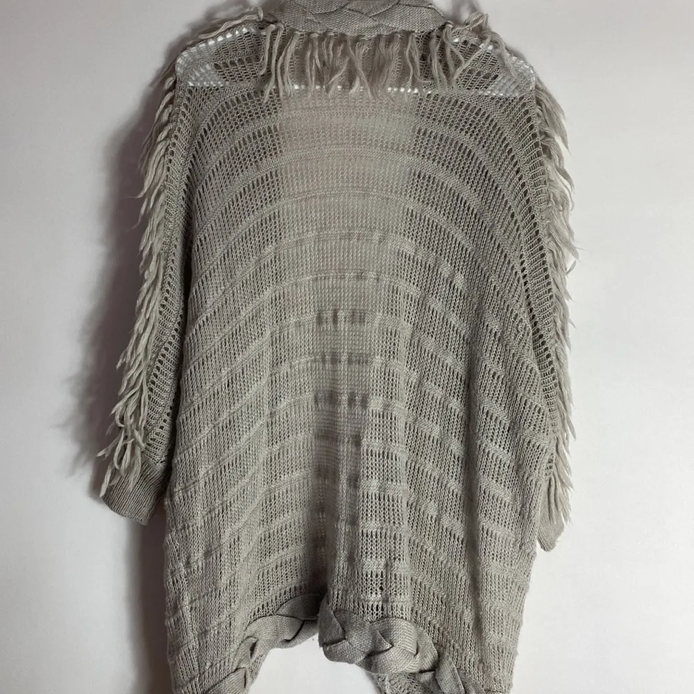 Rebecca Taylor fringe open sweater cardigan size XS - Image 4