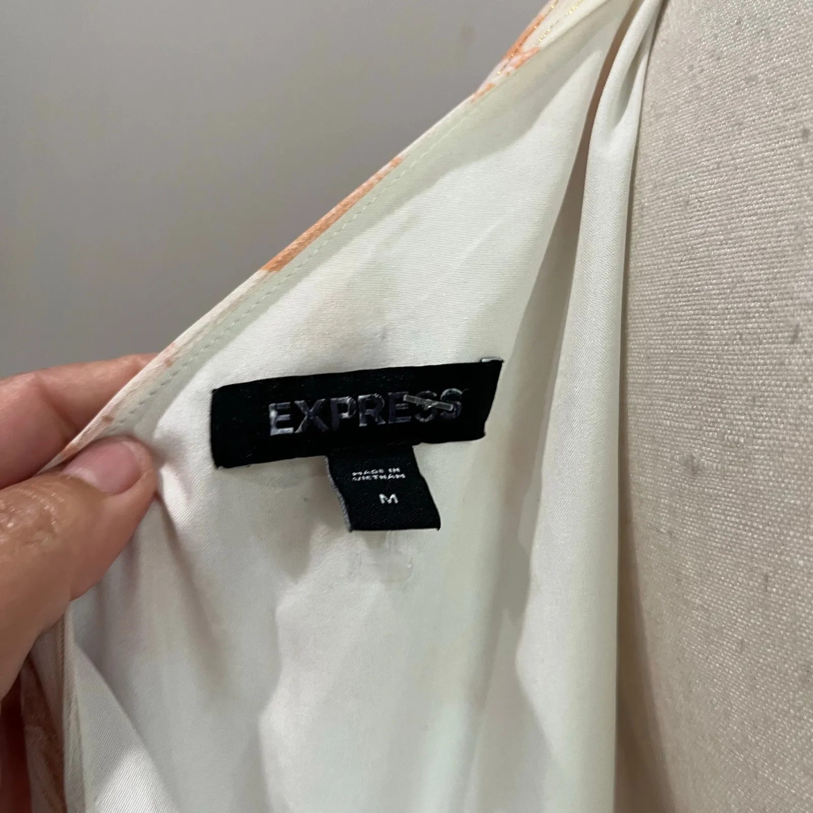 Express Metallic Floral One Shoulder Front Twist Pleated Maxi Dress Size M - Image 8