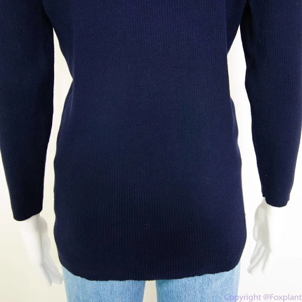 Vintage Lauren Ralph Lauren navy blue V - Image 6