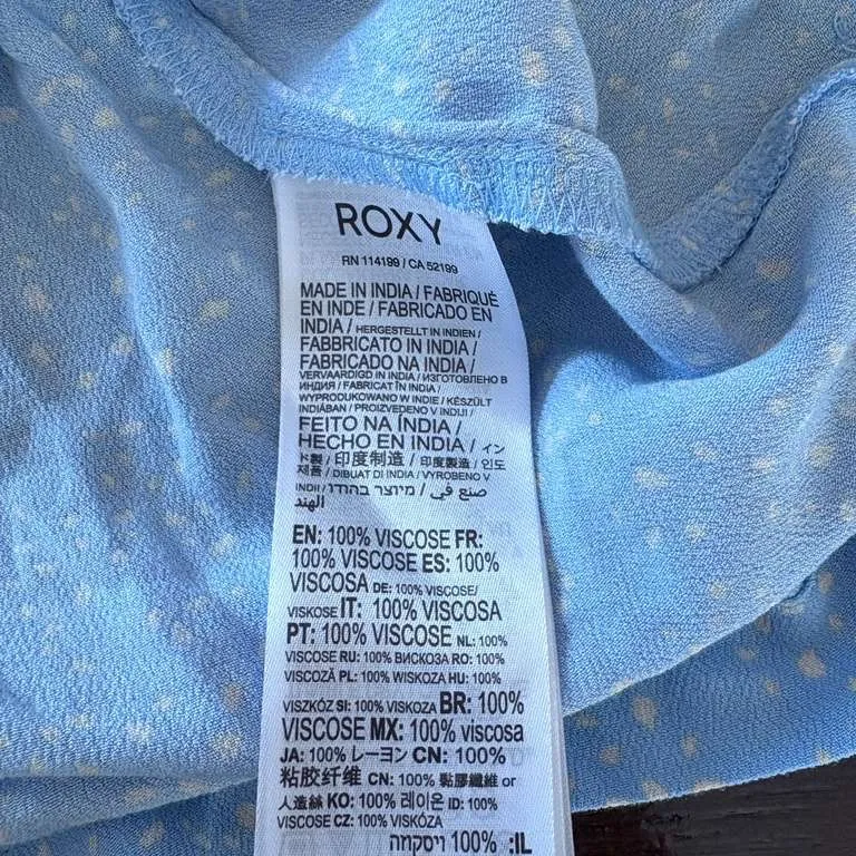 Roxy Light Blue Mini Dress with White Dots - Image 5