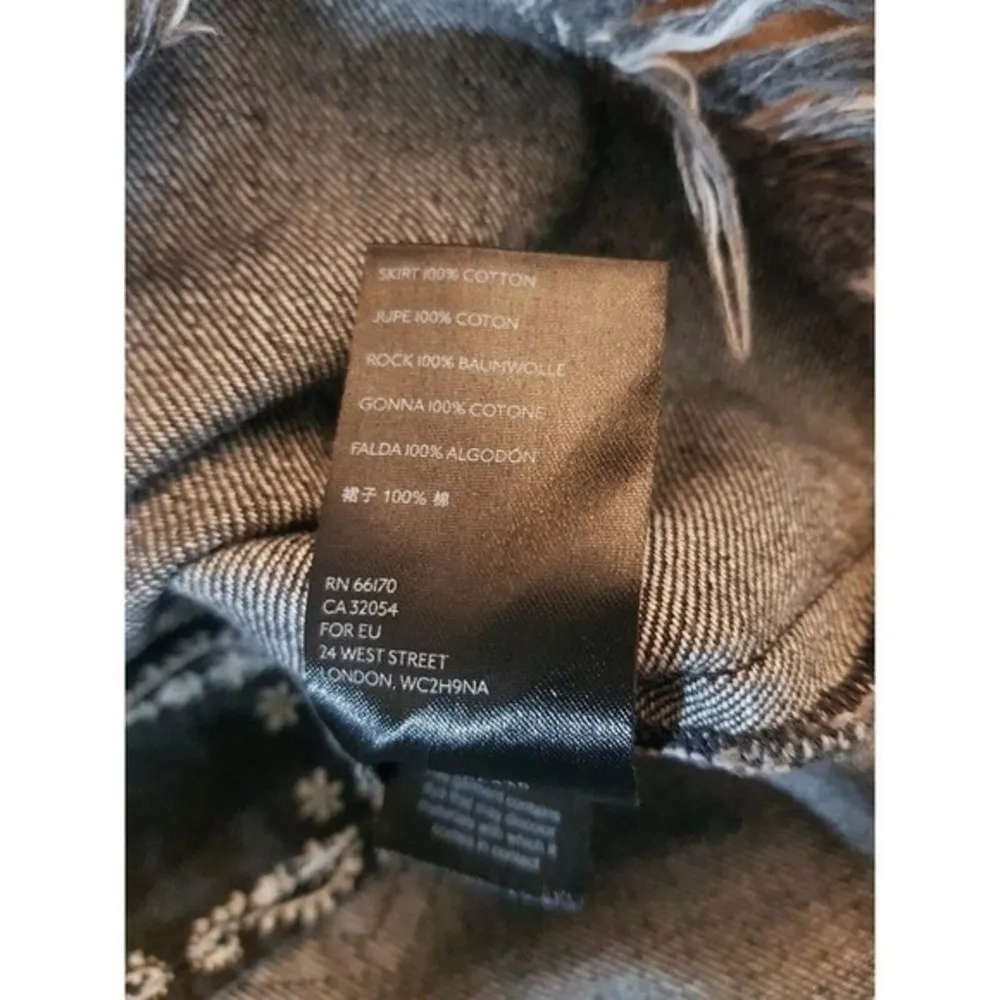 Womens Maverick Frayed Denim Mini Skirt Black Jeans High Rise Sz 25 - Image 11