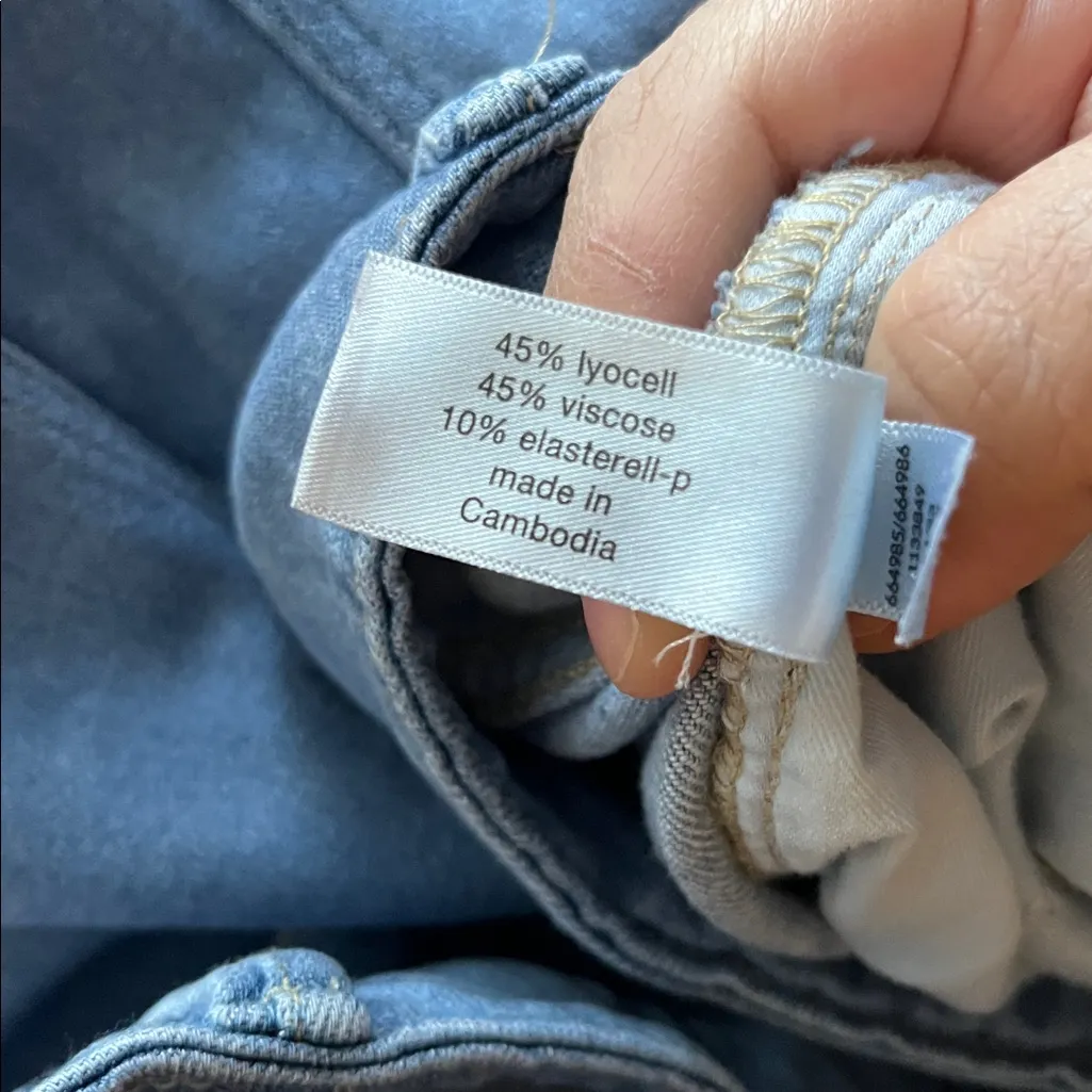 Lane Bryant Fluid Mid Rise Straight Fit Denim Relaxed Bermuda Jean Shorts 18 - Image 6