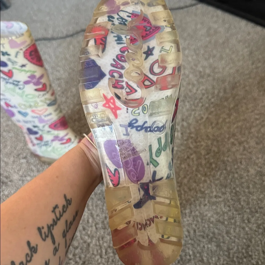 Coach poppy Graphic Print Rain Boots - Image 3