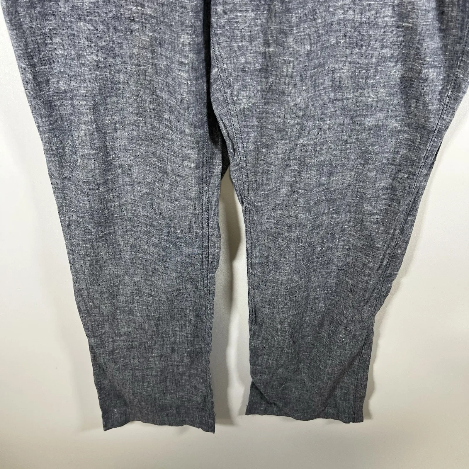 Duluth Trading Women Hemp Organic Cotton Pants Size 14 Blue Pull On Drawstring - Image 4