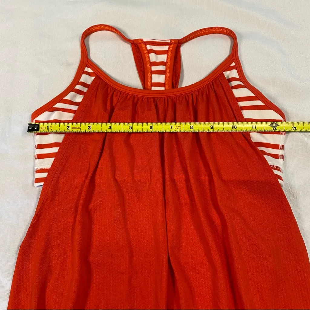 Lululemon No Limits Tank‎ too Love Red / Twin Stripe Love Red Sz 4 - Image 5