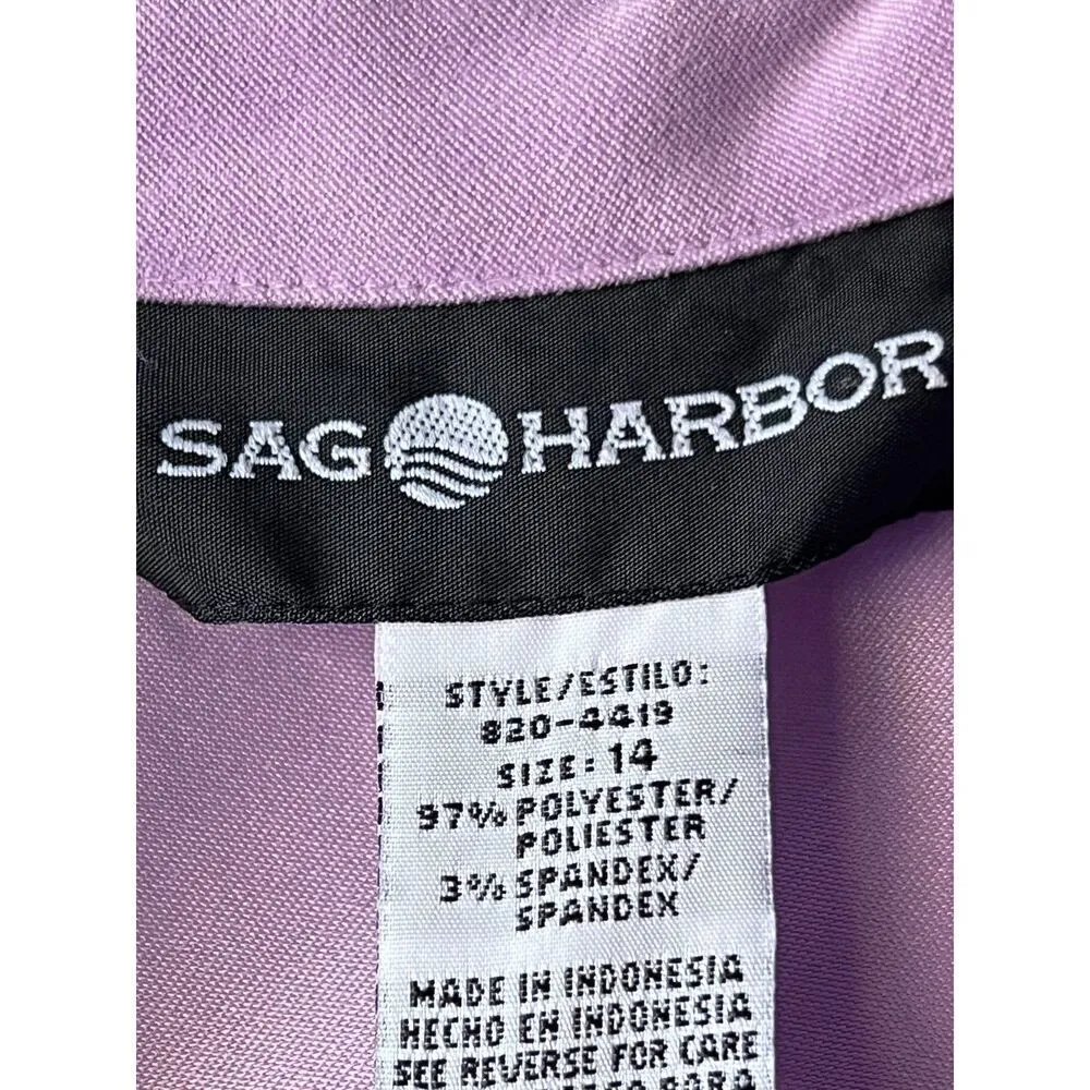 Womens Blouse lined Lavender long sleeves button down velvet plus size 14 - Image 9