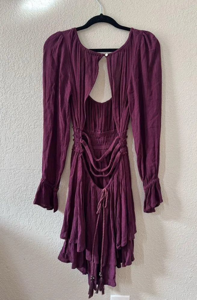 Free People Plum Long Sleeve Dress - Image 3
