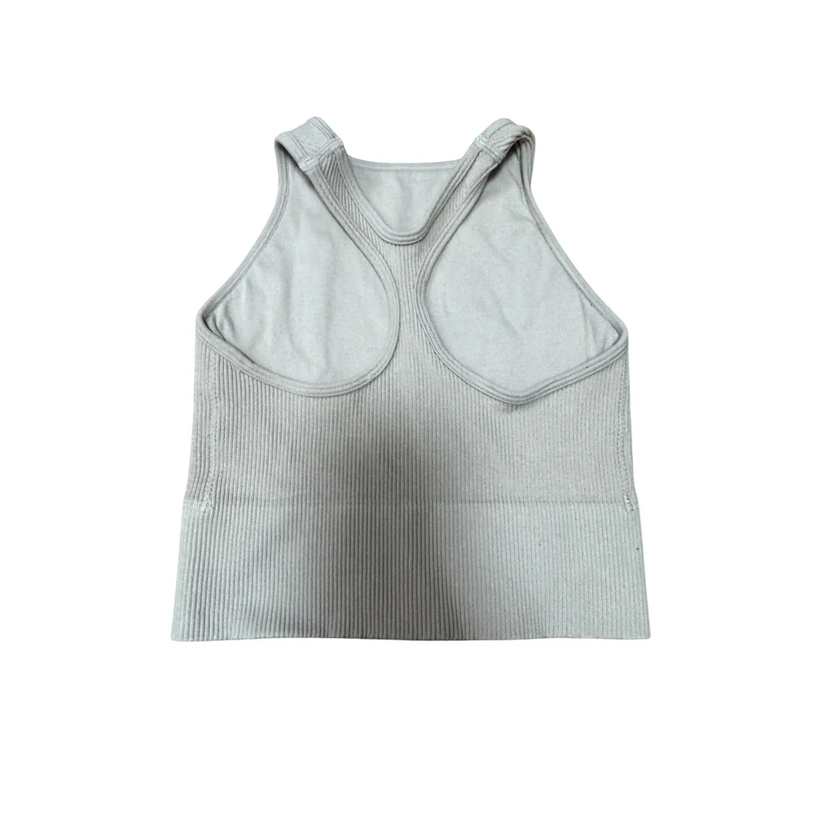 Gilly Hicks Ribbed Tank Top XS Racerback Athletic Sleeveless Gray - Image 2