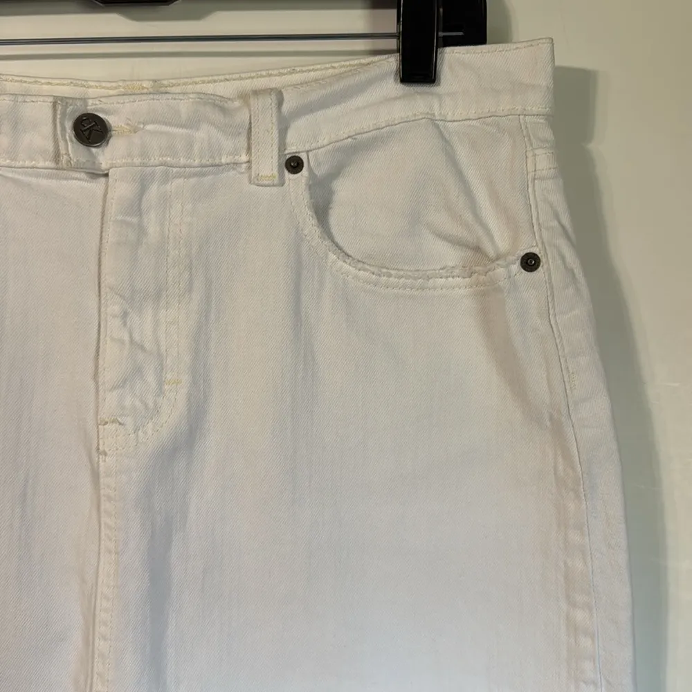 Calvin Klein Jeans Vintage Y2K Faded White Pencil Skirt Knee - Image 13