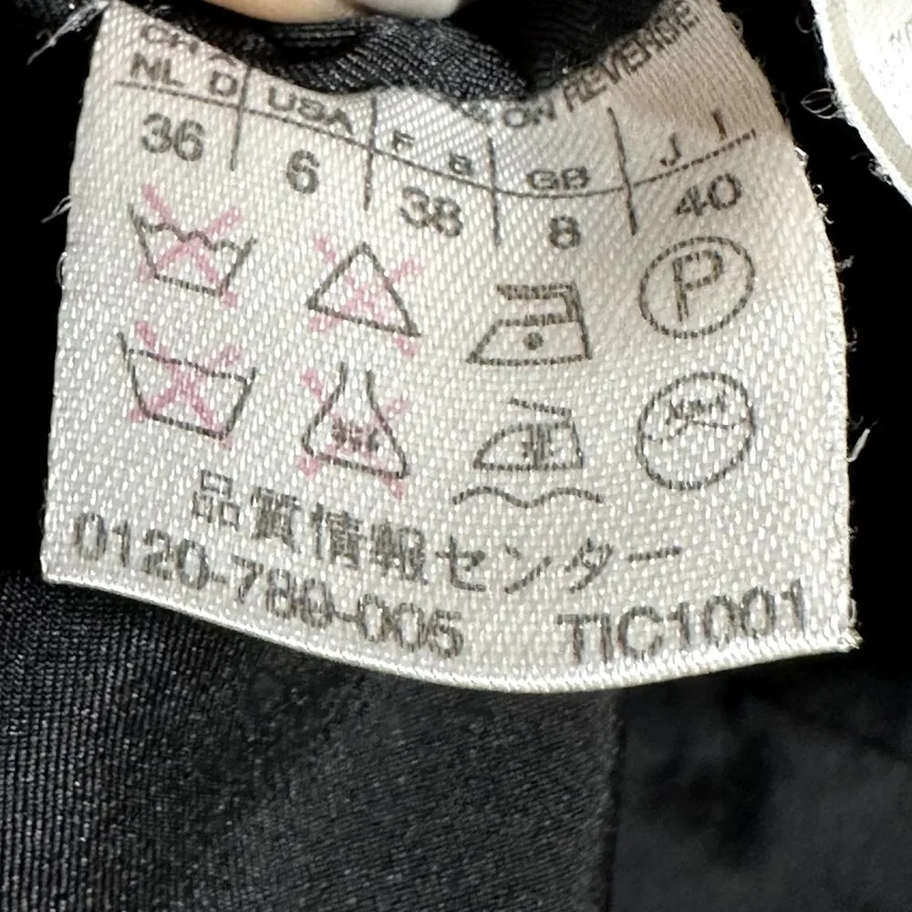 Max Mara Virgin Wool Blazer Suit Jacket Notched Collar Button Dark Gray 6 - Image 4