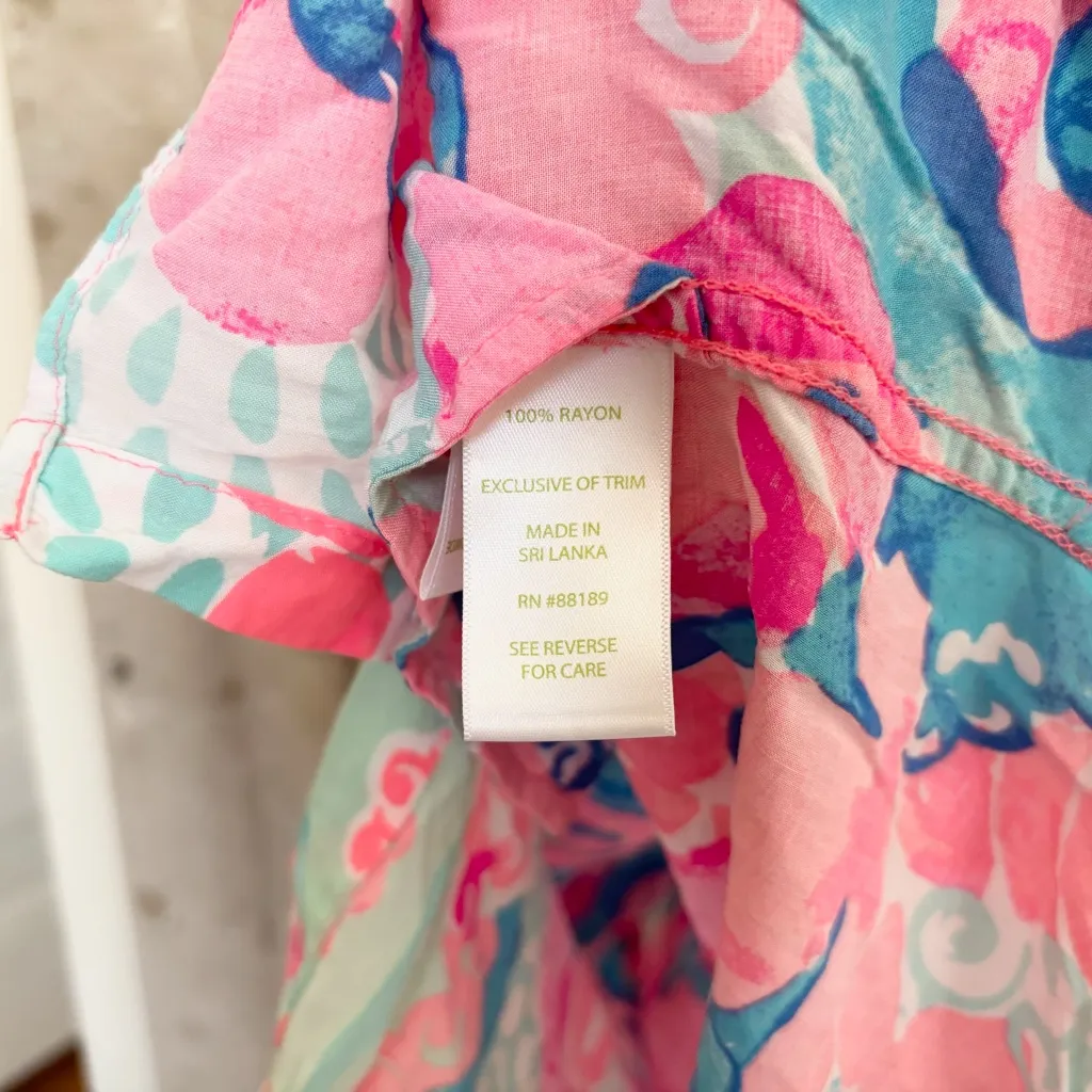 Lilly Pulitzer Emerald Beach Cover-up Tunic Dress Pink in I'm So Jelly - Image 5