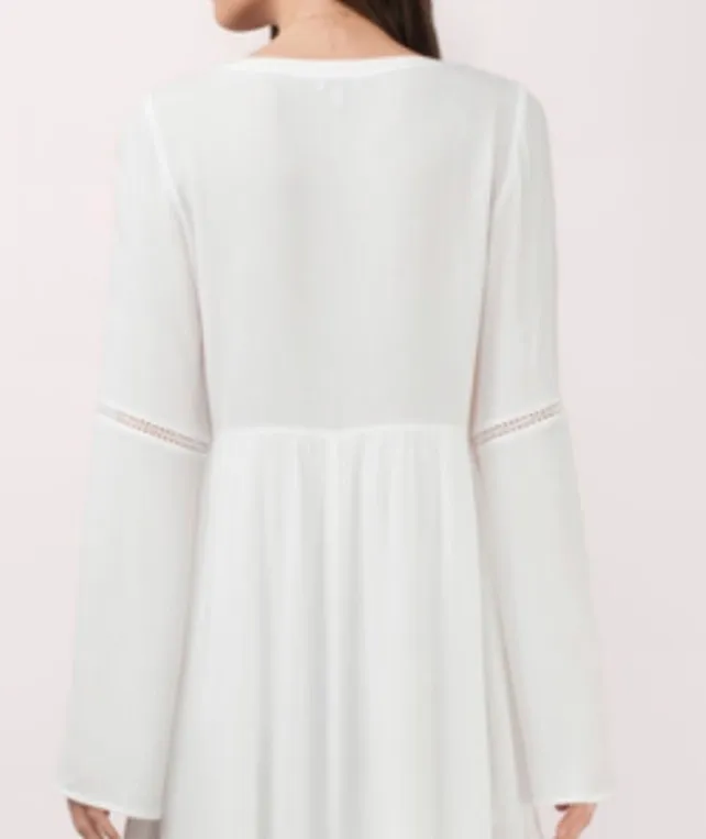 Tobi White Plunge Vneck Neckline Dress - Image 4