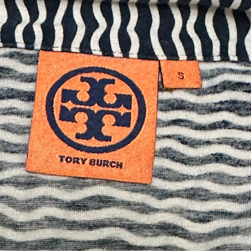 Tory Burch Black and White Button Down Shirt S - Image 6