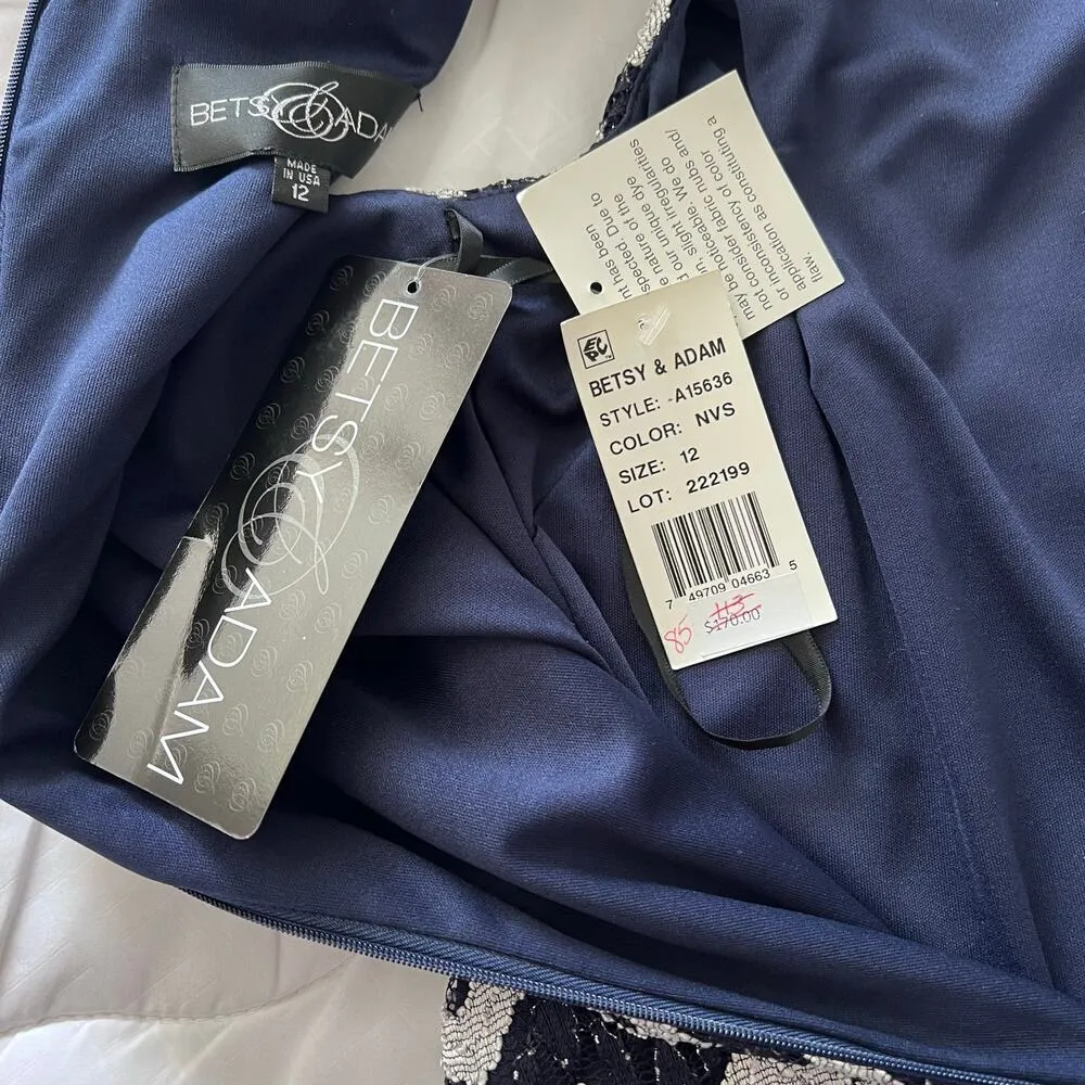 Betsy & Adam Chevron Cocktail Dress Mini to Midi sparkly zipup new years size 12 - Image 2