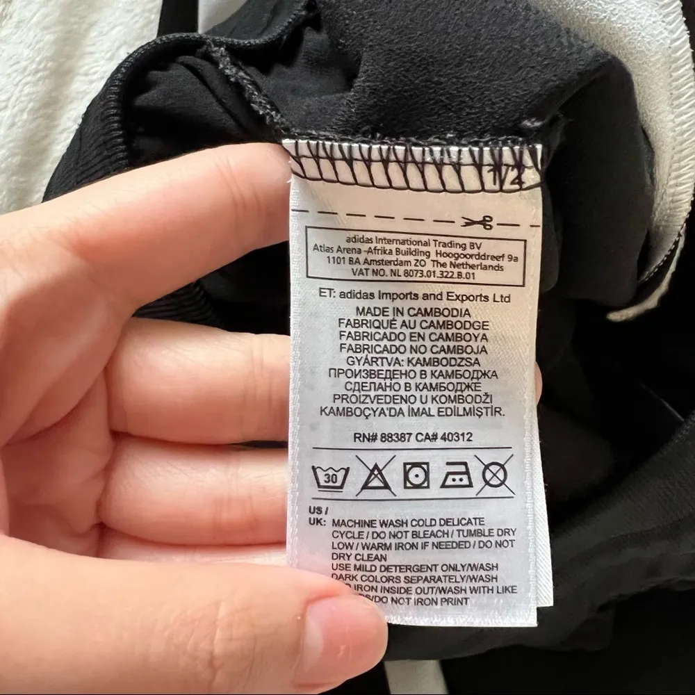 Adidas 3 Stripes Track Pants - Black White XS - Image 12