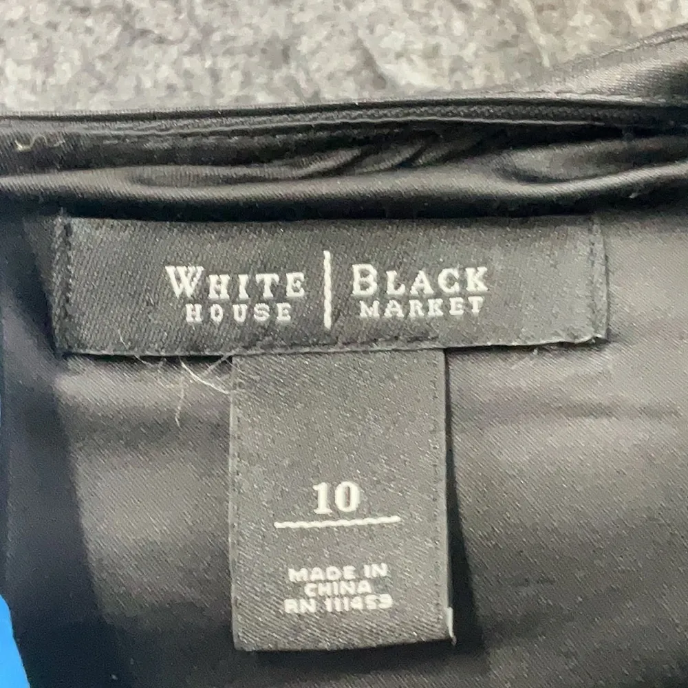 White House Black Market Black Bondage Bodycon Fitted Cocktail Dress Size 10 M - Image 5