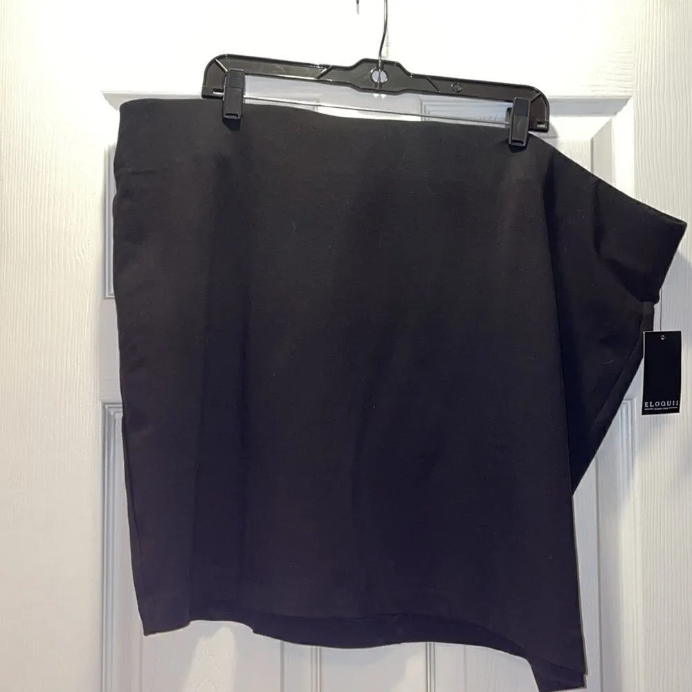 Eloquii Black Ponte Stretch Mini Skirt - Image 3